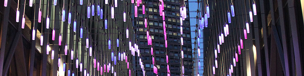 LED light design catenary lights Carl Stahl Architecture