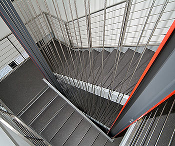 Protection antichute cage d'escalier en câble en acier inoxydable I-SYS