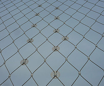 Sequins on mesh railings design