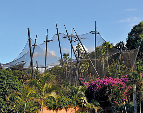 Structures porteuses avec pylônes pour enclos de zoo