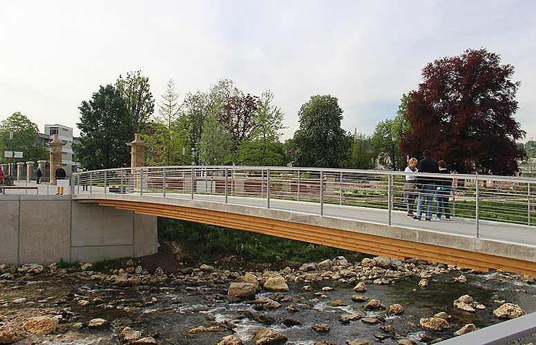 Fuß- und Radwegbrücken I-SYS Edelstahl-Seilsystem