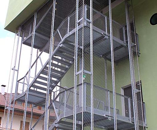 Staircase enclosures X-TEND stainless steel net