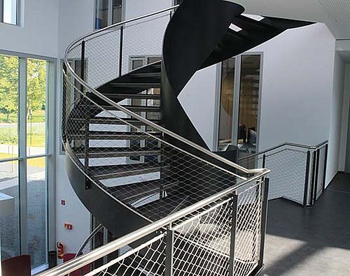 Garde-corps en acier inoxydable pour escalier en colimaçon