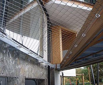 Horizontal safety ceiling X-TEND stainless steel cable mesh