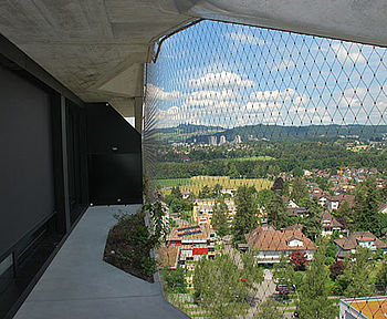Fassade mit X-TEND Edelstahl-Seilnetz