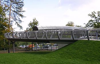 Fuß- und Radwegbrücken X-TEND Edelstahl-Seilnetz