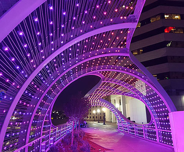 LED sur structure pour éclairage public de pont